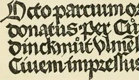 An illustration from The invention of printing : a collection of facts and opinions descriptive of early prints and playing cards, the block-books of the fifteenth century, the legend of Lourens Janszoon Coster, of Haarlem, and the work of John Gutenberg and his associates (1878)