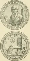 An illustration from The invention of printing : a collection of facts and opinions descriptive of early prints and playing cards, the block-books of the fifteenth century, the legend of Lourens Janszoon Coster, of Haarlem, and the work of John Gutenberg and his associates (1878)