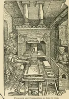 An illustration from The invention of printing : a collection of facts and opinions descriptive of early prints and playing cards, the block-books of the fifteenth century, the legend of Lourens Janszoon Coster, of Haarlem, and the work of John Gutenberg and his associates (1878)