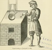 An illustration from The invention of printing : a collection of facts and opinions descriptive of early prints and playing cards, the block-books of the fifteenth century, the legend of Lourens Janszoon Coster, of Haarlem, and the work of John Gutenberg and his associates (1878)