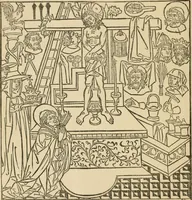An illustration from The invention of printing : a collection of facts and opinions descriptive of early prints and playing cards, the block-books of the fifteenth century, the legend of Lourens Janszoon Coster, of Haarlem, and the work of John Gutenberg and his associates (1878)