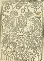 An illustration from The invention of printing : a collection of facts and opinions descriptive of early prints and playing cards, the block-books of the fifteenth century, the legend of Lourens Janszoon Coster, of Haarlem, and the work of John Gutenberg and his associates (1878)