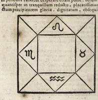 An illustration from Ioannis ab Indagine Introductiones apotelesmaticae in physiognomiam, complexiones hominum, astrologiam naturalem, naturas planetarum : cum periaxiomatibus de faciebus signorum et canonibus de aegritudinibus hominum : omnia nusquam fere eiusmodi tractata compendio .. (1630)