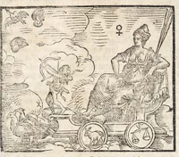 An illustration from Ioannis ab Indagine Introductiones apotelesmaticae in physiognomiam, complexiones hominum, astrologiam naturalem, naturas planetarum : cum periaxiomatibus de faciebus signorum et canonibus de aegritudinibus hominum : omnia nusquam fere eiusmodi tractata compendio .. (1630)
