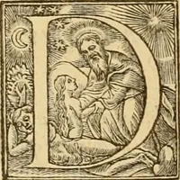 An illustration from Ioannis Calvini Opuscula omnia in unum volumen collecta : Quibus accessit libellus nuc primùm editus, De aeterna Dei praedestinatione, adversus Albertù Pighium Campensem, & Georgium Siculum. Locorum sacrae Scripturae in his opusculis obiter interpretatoru index (1552)
