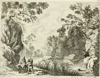 An illustration from Ioannis Guilielmi Baurn Iconographia : complectens In se passionem, miracula, vitam Christi universam : nec non, prospectus rarissimorum portuum, palatiorum, hortorum, historiarum, aliarumq[ue] rerum, quae per Italiam spectatu sunt dignae (1671)
