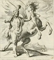 An illustration from Ioannis Guilielmi Baurn Iconographia : complectens In se passionem, miracula, vitam Christi universam : nec non, prospectus rarissimorum portuum, palatiorum, hortorum, historiarum, aliarumq[ue] rerum, quae per Italiam spectatu sunt dignae (1671)