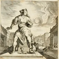 An illustration from Ioannis Guilielmi Baurn Iconographia : complectens In se passionem, miracula, vitam Christi universam : nec non, prospectus rarissimorum portuum, palatiorum, hortorum, historiarum, aliarumq[ue] rerum, quae per Italiam spectatu sunt dignae (1671)