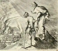 An illustration from Ioannis Guilielmi Baurn Iconographia : complectens In se passionem, miracula, vitam Christi universam : nec non, prospectus rarissimorum portuum, palatiorum, hortorum, historiarum, aliarumq[ue] rerum, quae per Italiam spectatu sunt dignae (1671)