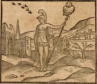 An illustration from Ioannis Pierii Valeriani Bellvnensis Hieroglyphica, sive, De sacris Ægyptiorvm aliarumq gentium literis commentariorum libri LVIII : cum duobus alijs ab eruditissimo viro annexis : accesserunt loco auctarij, Hieroglyphicorum collectanea, ex veteribus & recentioribus auctoribus descripta, & in sex libros digesta : Horapollinis item hieroglyphicorum libri duo, ex postrema Dauidis Hschelij correctione : prætereà eiusdem Pierij declamatiuncula pro barbis sacerdotum, & reliqua opuscula siue poemata omnia (1614)