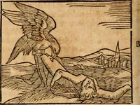 An illustration from Ioannis Pierii Valeriani Bellvnensis Hieroglyphica, sive, De sacris Ægyptiorvm aliarumq gentium literis commentariorum libri LVIII : cum duobus alijs ab eruditissimo viro annexis : accesserunt loco auctarij, Hieroglyphicorum collectanea, ex veteribus & recentioribus auctoribus descripta, & in sex libros digesta : Horapollinis item hieroglyphicorum libri duo, ex postrema Dauidis Hschelij correctione : prætereà eiusdem Pierij declamatiuncula pro barbis sacerdotum, & reliqua opuscula siue poemata omnia (1614)