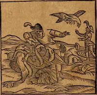An illustration from Ioannis Pierii Valeriani Bellvnensis Hieroglyphica, sive, De sacris Ægyptiorvm aliarumq gentium literis commentariorum libri LVIII : cum duobus alijs ab eruditissimo viro annexis : accesserunt loco auctarij, Hieroglyphicorum collectanea, ex veteribus & recentioribus auctoribus descripta, & in sex libros digesta : Horapollinis item hieroglyphicorum libri duo, ex postrema Dauidis Hschelij correctione : prætereà eiusdem Pierij declamatiuncula pro barbis sacerdotum, & reliqua opuscula siue poemata omnia (1614)