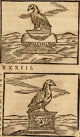 An illustration from Ioannis Pierii Valeriani Bellvnensis Hieroglyphica, sive, De sacris Ægyptiorvm aliarumq gentium literis commentariorum libri LVIII : cum duobus alijs ab eruditissimo viro annexis : accesserunt loco auctarij, Hieroglyphicorum collectanea, ex veteribus & recentioribus auctoribus descripta, & in sex libros digesta : Horapollinis item hieroglyphicorum libri duo, ex postrema Dauidis Hschelij correctione : prætereà eiusdem Pierij declamatiuncula pro barbis sacerdotum, & reliqua opuscula siue poemata omnia (1614)