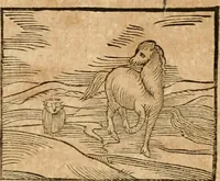 An illustration from Ioannis Pierii Valeriani Bellvnensis Hieroglyphica, sive, De sacris Ægyptiorvm aliarumq gentium literis commentariorum libri LVIII : cum duobus alijs ab eruditissimo viro annexis : accesserunt loco auctarij, Hieroglyphicorum collectanea, ex veteribus & recentioribus auctoribus descripta, & in sex libros digesta : Horapollinis item hieroglyphicorum libri duo, ex postrema Dauidis Hschelij correctione : prætereà eiusdem Pierij declamatiuncula pro barbis sacerdotum, & reliqua opuscula siue poemata omnia (1614)