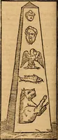 An illustration from Ioannis Pierii Valeriani Bellvnensis Hieroglyphica, sive, De sacris Ægyptiorvm aliarumq gentium literis commentariorum libri LVIII : cum duobus alijs ab eruditissimo viro annexis : accesserunt loco auctarij, Hieroglyphicorum collectanea, ex veteribus & recentioribus auctoribus descripta, & in sex libros digesta : Horapollinis item hieroglyphicorum libri duo, ex postrema Dauidis Hschelij correctione : prætereà eiusdem Pierij declamatiuncula pro barbis sacerdotum, & reliqua opuscula siue poemata omnia (1614)