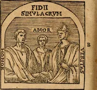An illustration from Ioannis Pierii Valeriani Bellvnensis Hieroglyphica, sive, De sacris Ægyptiorvm aliarumq gentium literis commentariorum libri LVIII : cum duobus alijs ab eruditissimo viro annexis : accesserunt loco auctarij, Hieroglyphicorum collectanea, ex veteribus & recentioribus auctoribus descripta, & in sex libros digesta : Horapollinis item hieroglyphicorum libri duo, ex postrema Dauidis Hschelij correctione : prætereà eiusdem Pierij declamatiuncula pro barbis sacerdotum, & reliqua opuscula siue poemata omnia (1614)