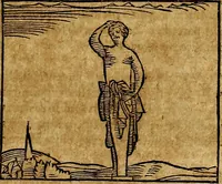 An illustration from Ioannis Pierii Valeriani Bellvnesis Hieroglyphica, sive De sacris Aegypticrvm aliarumq[ue] gentium literis, commentariorum libri LVIII cum duobus alijs ab eruditissimo viro annexis. Accesserunt loco auctarij, Hieroglyphicorum collectanea, ex veteribus & recentioribus auctoribus descripta, & in sex libros digesta. Horapollinis item hieroglyphicorum libri duo, ex postrema Dauidis Hoeschelij correctione. Praetereà eiusdem Pierij declamatiuncula Pro barbis sacerdotum, & reliqua opuscula siue Poemata omnia (1614)