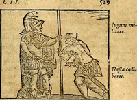 Picture 208 of 293 from Ioannis Pierii Valeriani Bellvnesis Hieroglyphica, sive De sacris Aegypticrvm aliarumq[ue] gentium literis, commentariorum libri LVIII cum duobus alijs ab eruditissimo viro annexis. Accesserunt loco auctarij, Hieroglyphicorum collectanea, ex veteribus & recentioribus auctoribus descripta, & in sex libros digesta. Horapollinis item hieroglyphicorum libri duo, ex postrema Dauidis Hoeschelij correctione. Praetereà eiusdem Pierij declamatiuncula Pro barbis sacerdotum, & reliqua opuscula siue Poemata omnia (1614), leaf 592