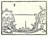 An illustration from Ioannis Taisnier Hannonij De vsu annuli sphaerici libri tres : in quibus quicquid ad geometriae perfectionem requiritur continetur (1550)