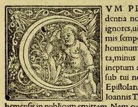 Picture 2 of 2 from Ioannis Tritemii abbatis Spanhemensis Epistolarum familiarium libri duo ad diuersos Germaniæ principes, episcopos, ac eruditione præstantes uiros, quorum catalogus subiectus est (1536), leaf 8