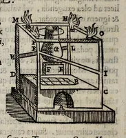 An illustration from Io. Bap. Portae Neapolitani De distillatione lib. IX : quibus certa methodo, multipliciq[ue] artificio, penitioribus naturae arcanis detectis, cuiuslibet mixti in propria elementa resolutio, perfectè docetur (1608)