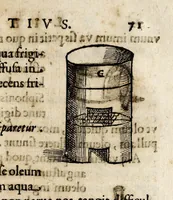 An illustration from Io. Bap. Portae Neapolitani De distillatione lib. IX : quibus certa methodo, multipliciq[ue] artificio, penitioribus naturae arcanis detectis, cuiuslibet mixti in propria elementa resolutio, perfectè docetur (1608)