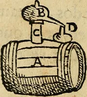 An illustration from Io. Bap. Portae Neopolitani de distillatione lib. IX : quibus certa methodo, multipliciq[ue] artificio, penitioribus naturae arcanis detectis, cuius libet mixti in propria elementa resolutio, perfectè docetur (1608)