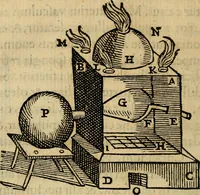 An illustration from Io. Bap. Portae Neopolitani de distillatione lib. IX : quibus certa methodo, multipliciq[ue] artificio, penitioribus naturae arcanis detectis, cuius libet mixti in propria elementa resolutio, perfectè docetur (1608)