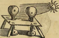 An illustration from Io. Bap. Portae Neopolitani de distillatione lib. IX : quibus certa methodo, multipliciq[ue] artificio, penitioribus naturae arcanis detectis, cuius libet mixti in propria elementa resolutio, perfectè docetur (1608)