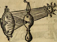 An illustration from Io. Bap. Portae Neopolitani de distillatione lib. IX : quibus certa methodo, multipliciq[ue] artificio, penitioribus naturae arcanis detectis, cuius libet mixti in propria elementa resolutio, perfectè docetur (1608)