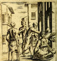 An illustration from Io: Francisci Bonomij Bononiensis Chiron Achillis, siue, Nauarchus humanæ uitæ : morali emblemate geminato ad felicitatis portum perducens (1661)