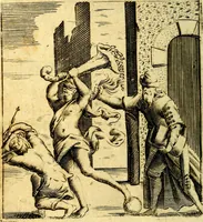 An illustration from Io: Francisci Bonomij Bononiensis Chiron Achillis, siue, Nauarchus humanæ uitæ : morali emblemate geminato ad felicitatis portum perducens (1661)