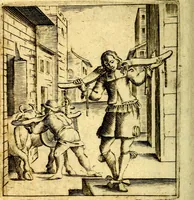 An illustration from Io: Francisci Bonomij Bononiensis Chiron Achillis, siue, Nauarchus humanæ uitæ : morali emblemate geminato ad felicitatis portum perducens (1661)