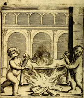 An illustration from Io: Francisci Bonomij Bononiensis Chiron Achillis, siue, Nauarchus humanæ uitæ : morali emblemate geminato ad felicitatis portum perducens (1661)