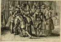 An illustration from Iohannis de Brunes I.C. Emblemata, of, Zinne-werck : voorghestelt in beelden, ghedichten en breeder uijt-legginghen, tot uijt-druckinghe en verbeteringhe van verscheijden feijlen onser eeuwe (1624)