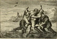 Picture 72 of 93 from Iohannis de Brunes I.C. Emblemata, of, Zinne-werck : voorghestelt in beelden, ghedichten en breeder uijt-legginghen, tot uijt-druckinghe en verbeteringhe van verscheijden feijlen onser eeuwe (1624), leaf 294
