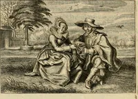 An illustration from Iohannis de Brunes I.C. Emblemata, of, Zinne-werck : voorghestelt in beelden, ghedichten en breeder uijt-legginghen, tot uijt-druckinghe en verbeteringhe van verscheijden feijlen onser eeuwe (1624)