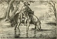 Picture 85 of 93 from Iohannis de Brunes I.C. Emblemata, of, Zinne-werck : voorghestelt in beelden, ghedichten en breeder uijt-legginghen, tot uijt-druckinghe en verbeteringhe van verscheijden feijlen onser eeuwe (1624), leaf 340