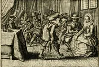 An illustration from Iohannis de Brunes I.C. Emblemata, of, Zinne-werck : voorghestelt in beelden, ghedichten en breeder uijt-legginghen, tot uijt-druckinghe en verbeteringhe van verscheijden feijlen onser eeuwe (1624)