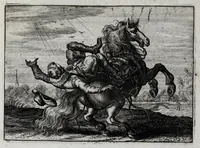 An illustration from Iohannis de Brunes I.C. Emblemata of zinne-werck : voorghestelt in beelden, ghedichten en breeder uijt-legginghen, tot uijt-druckinghe en verbeteringhe van verscheijden feijlen onser eeuwe (1661)