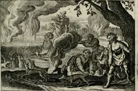 An illustration from Iohannis de Brunes I.C. Emblemata of Zinne-werck : vorghestelt, in beelden, ghedichten, en breeder uijt-legginghen, tot uijt-druckinghe, en verbeteringhe van verscheijden feijlen onser eeuwe (1661)