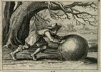 An illustration from Iohannis de Brunes I.C. Emblemata of Zinne-werck : vorghestelt, in beelden, ghedichten, en breeder uijt-legginghen, tot uijt-druckinghe, en verbeteringhe van verscheijden feijlen onser eeuwe (1661)
