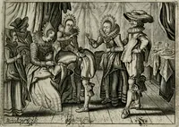 An illustration from Iohannis de Brunes I.C. Emblemata of Zinne-werck : vorghestelt, in beelden, ghedichten, en breeder uijt-legginghen, tot uijt-druckinghe, en verbeteringhe van verscheijden feijlen onser eeuwe (1661)