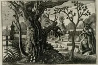 An illustration from Iohannis de Brunes I.C. Emblemata of Zinne-werck : vorghestelt, in beelden, ghedichten, en breeder uijt-legginghen, tot uijt-druckinghe, en verbeteringhe van verscheijden feijlen onser eeuwe (1661)