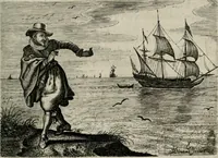 An illustration from Iohannis de Brunes I.C. Emblemata of Zinne-werck : vorghestelt, in beelden, ghedichten, en breeder uijt-legginghen, tot uijt-druckinghe, en verbeteringhe van verscheijden feijlen onser eeuwe (1661)