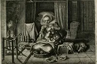 An illustration from Iohannis de Brunes I.C. Emblemata of Zinne-werck : vorghestelt, in beelden, ghedichten, en breeder uijt-legginghen, tot uijt-druckinghe, en verbeteringhe van verscheijden feijlen onser eeuwe (1661)