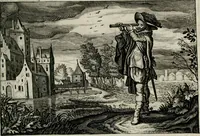 An illustration from Iohannis de Brunes I.C. Emblemata of Zinne-werck : vorghestelt, in beelden, ghedichten, en breeder uijt-legginghen, tot uijt-druckinghe, en verbeteringhe van verscheijden feijlen onser eeuwe (1661)
