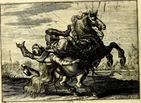 An illustration from Iohannis de Brunes I.C. Emblemata of Zinne-werck : voorghestelt, in Beelden, ghedichten, en breeder uijt-legginghen, tot uijt-druckinghe, en verbeteringhe van verscheijden feijlen onser eeuwe (1661)