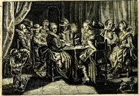 An illustration from Iohannis de Brunes I.C. Emblemata of Zinne-werck : voorghestelt, in Beelden, ghedichten, en breeder uijt-legginghen, tot uijt-druckinghe, en verbeteringhe van verscheijden feijlen onser eeuwe (1661)