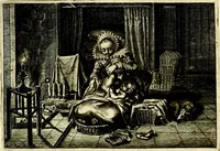 An illustration from Iohannis de Brunes I.C. Emblemata of Zinne-werck : voorghestelt, in Beelden, ghedichten, en breeder uijt-legginghen, tot uijt-druckinghe, en verbeteringhe van verscheijden feijlen onser eeuwe (1661)